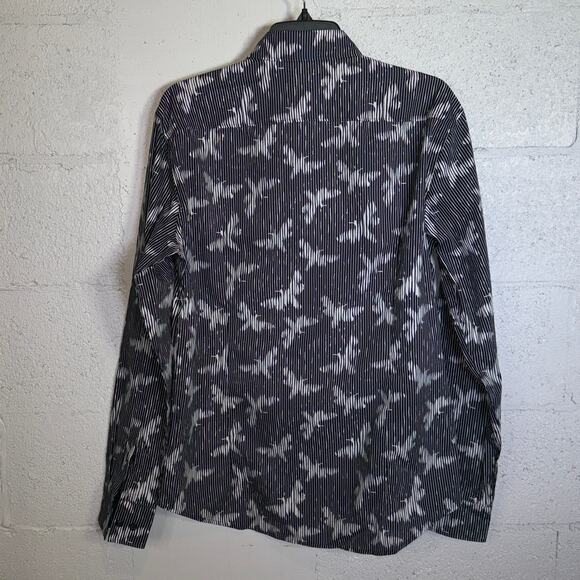 Hugo by Hugo Boss Men's Ermo Butterfly Patterned Shirt - Black medium $128 - Picture 7 of 11